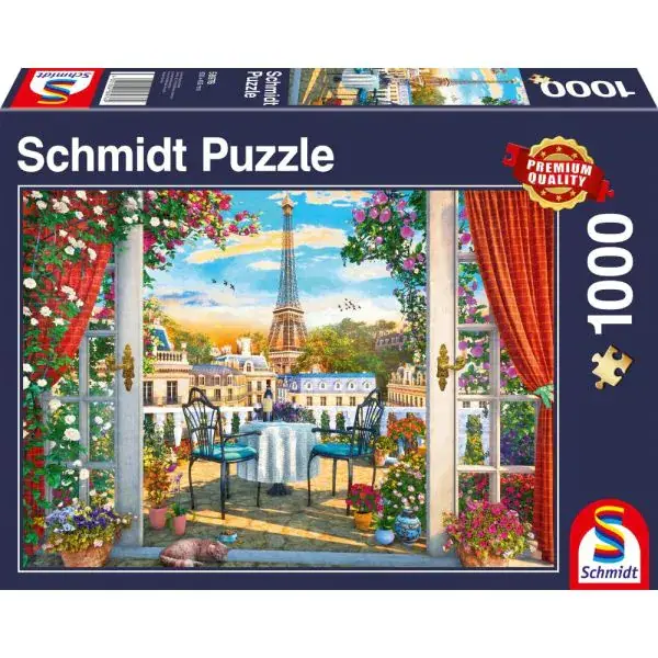 Schmidt Spiele Terrasse in Paris, 1.000 Teile Puzzle