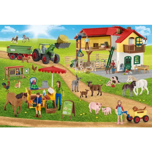 Schmidt Spiele Schleich ®: Farm World - Bauernhof und Hofladen, 100 Teile Kinderpuzzle mit Add-on (Original Figur) Exklusive Angebote