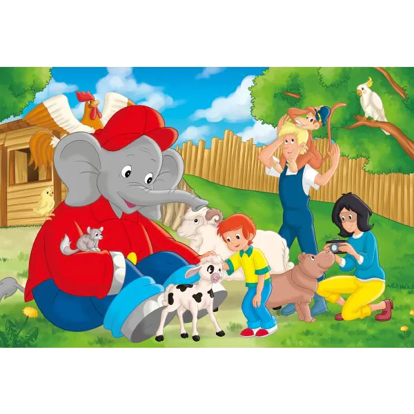 Schmidt Spiele Benjamin Blümchen: Im Zoo, 3x24-teiliges Kinderpuzzle Große Rabatte