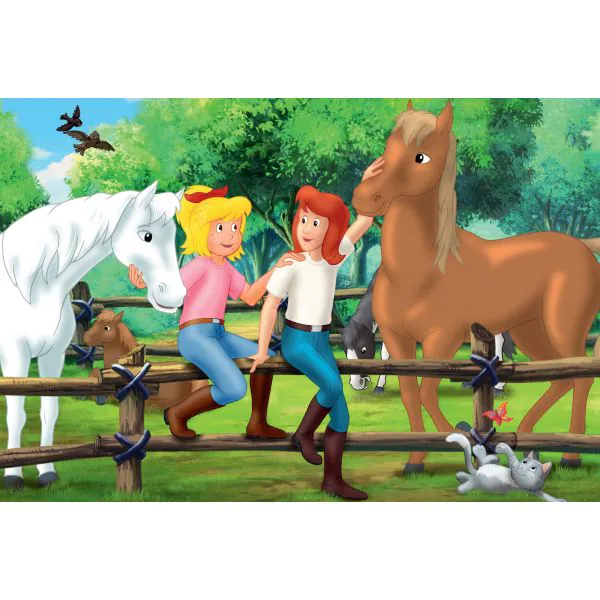 Schmidt Spiele Bibi & Tina: Puzzle-Box im Metallkoffer mit 4 Kinderpuzzles (2 x 100 und 2 x 150 Teile) Neuheiten