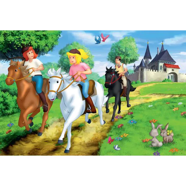 Schmidt Spiele Bibi & Tina: Puzzle-Box im Metallkoffer mit 4 Kinderpuzzles (2 x 100 und 2 x 150 Teile) Neuheiten