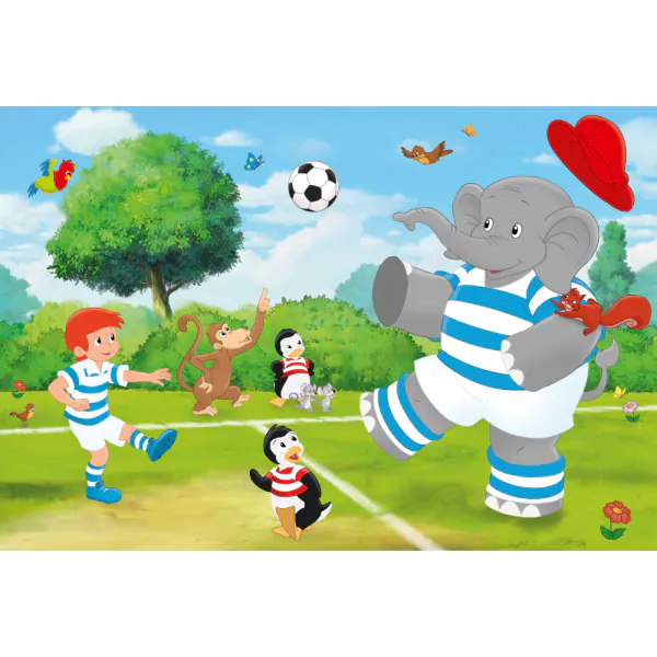 Schmidt Spiele Benjamin Blümchen: Sport und Spiel mit Törööö!, 3x48 Teile Kinderpuzzle Räumungsverkauf
