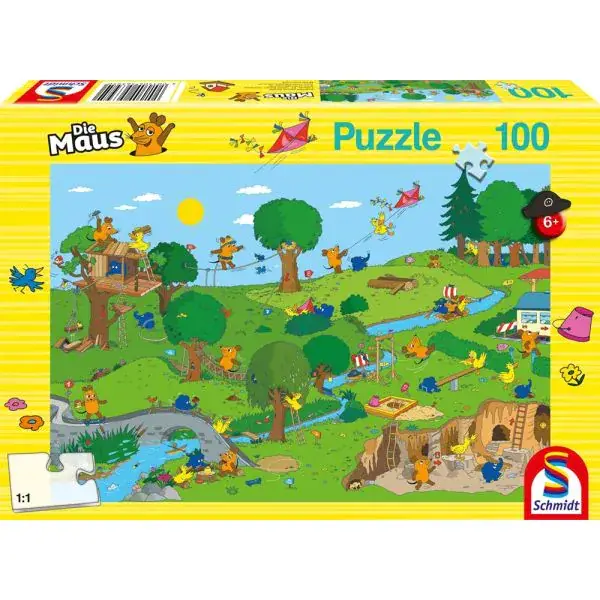 Schmidt Spiele Die Maus: Im Spielpark, 100 Teile Kinderpuzzle