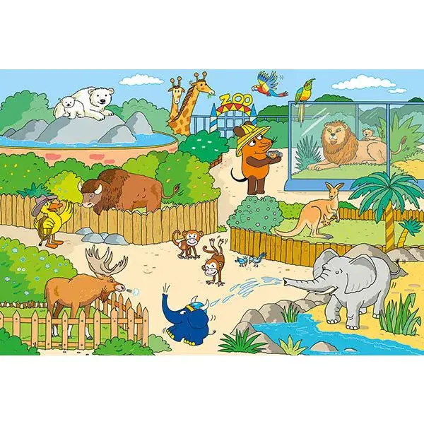Schmidt Spiele Die Maus: im Zoo, 60 Teile Kinderpuzzle VIP-Rabatte
