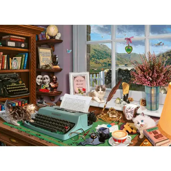 Schmidt Spiele Steve Read: Secret Puzzles - Am Schreibtisch, 1.000 Teile Puzzle Letzter Tag