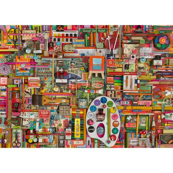 Schmidt Spiele Shelley Davies: Vintage Künstlermaterialien, 1.000 Teile Puzzle Bis zu 50% Rabatt