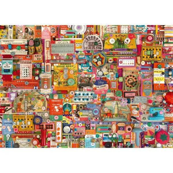 Schmidt Spiele Shelley Davies: Vintage Handarbeitszeug, 1.000 Teile Puzzle Bis zu 60% Rabatt