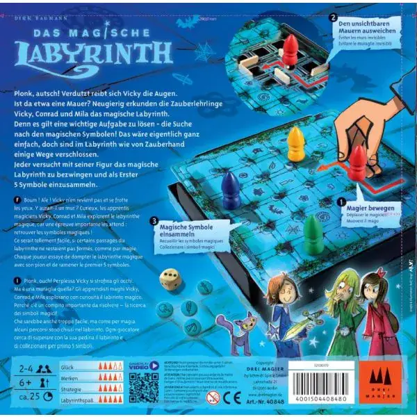 Schmidt Spiele Drei Magier®: Das magische Labyrinth, Kinderspiel Begrenzt auf 3 Tage