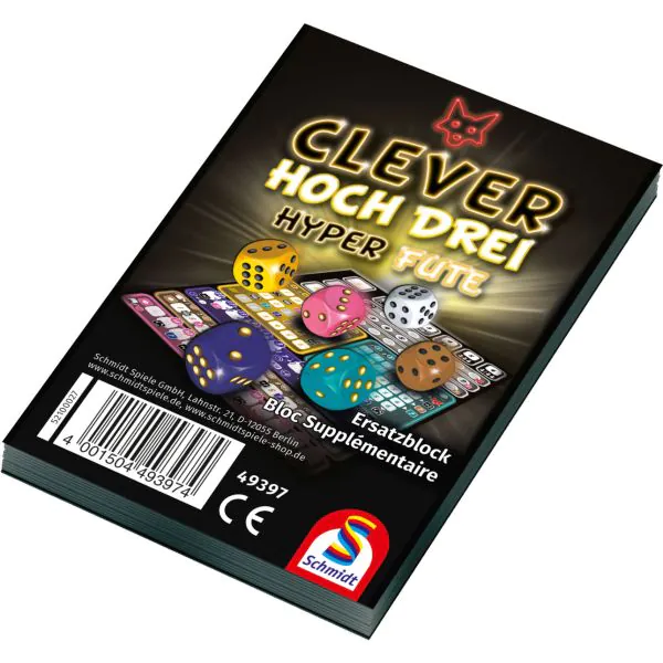 Schmidt Spiele Clever hoch drei! Einzelblock (75 Blatt) 50% Rabatt für begrenzte Zeit