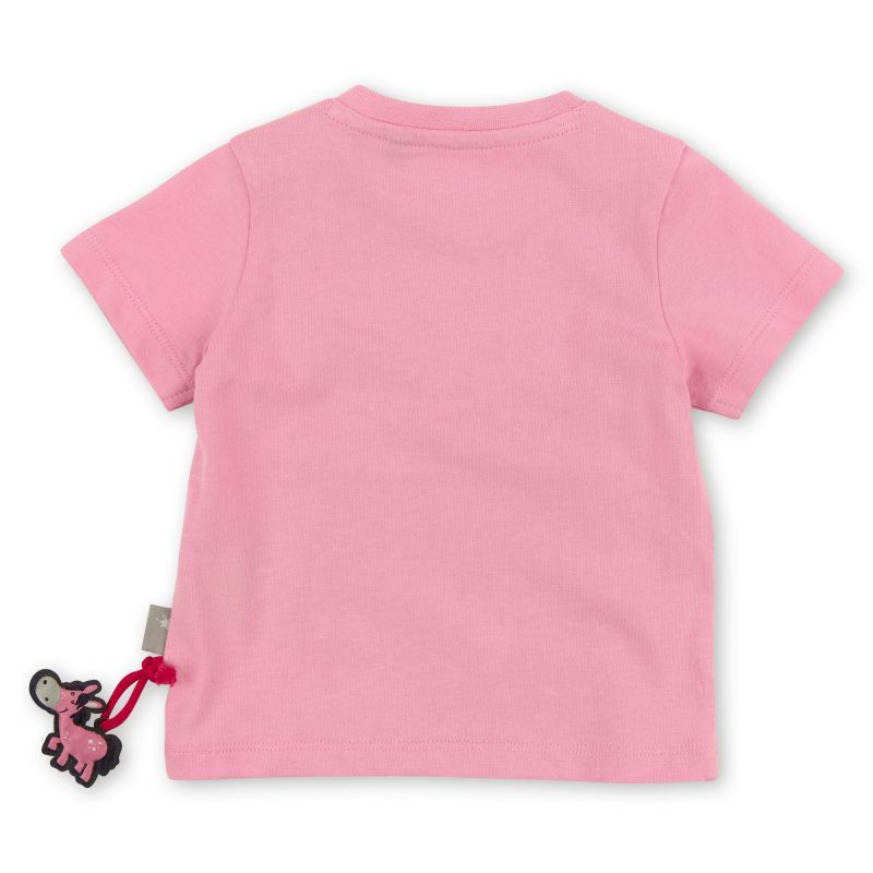 Sigikid Rosa Baby T-Shirt mit Herzchen Stickerei Kostenlose Rückgabe