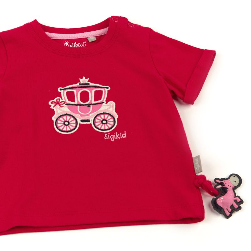 Sigikid Rotes Baby T-Shirt mit Märchenkutsche Motiv Begrenzte Freigabe