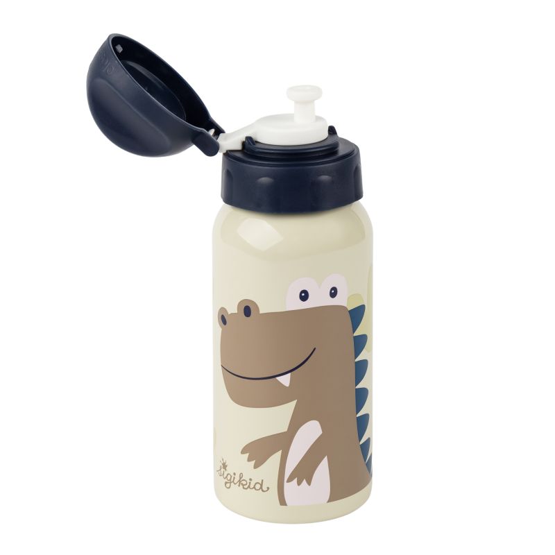 Sigikid Kinder Set 400 ml Edelstahl-Trinkflasche und Brotbox, Dino zollfrei