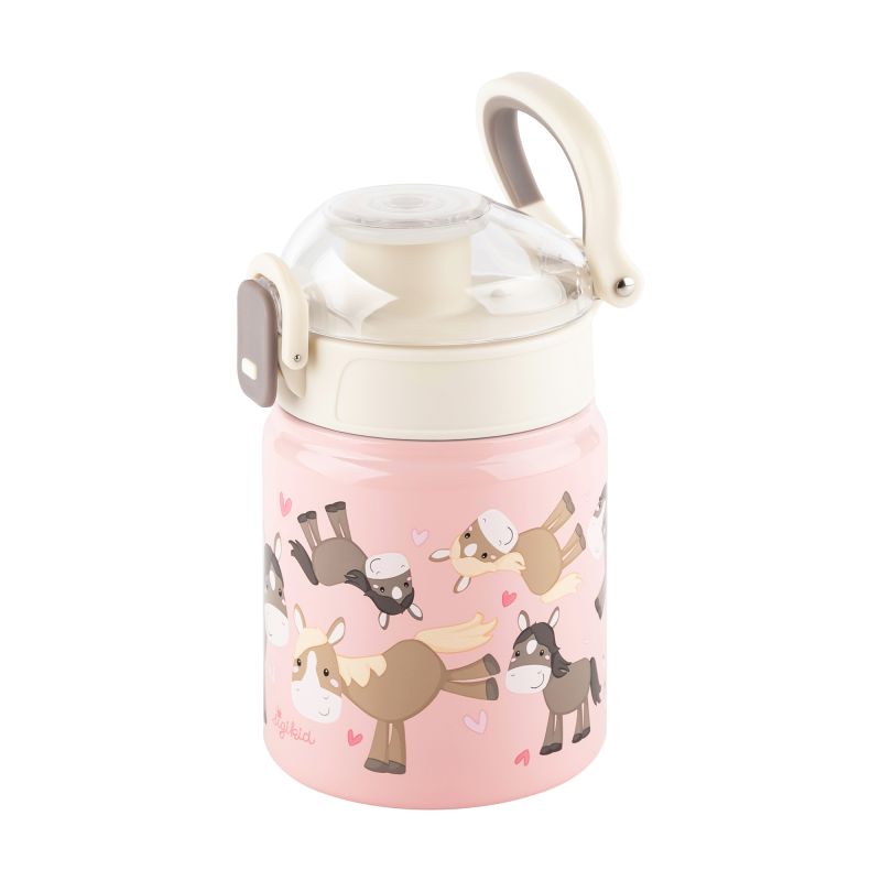 Sigikid Kinder Set 400 ml Edelstahl-Trinkflasche und Brotbox, Pony 2025