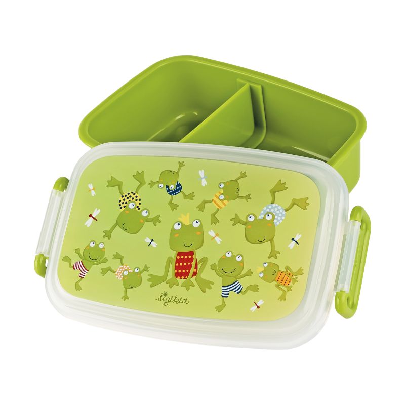 Sigikid Kinder Set 400 ml Edelstahl-Trinkflasche und Brotbox, Frosch Online