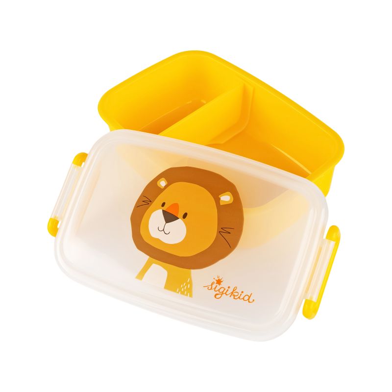 Sigikid Kinder Set 250 ml Edelstahl-Trinkflasche und Brotbox, Löwe Outlet