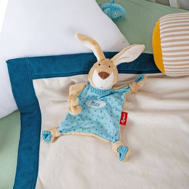 Sigikid Namensschnuffeltuch Hase türkis Online Outlet