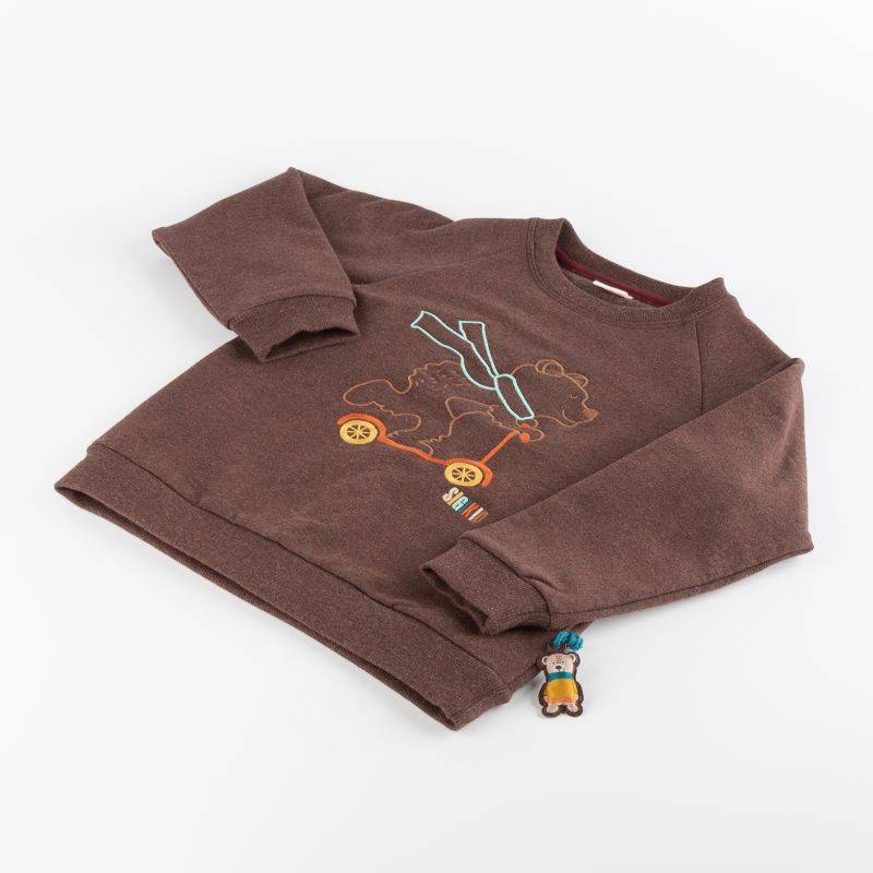 Sigikid Kinder Sweatshirt Bär, dunkelbraun Super Rabatt