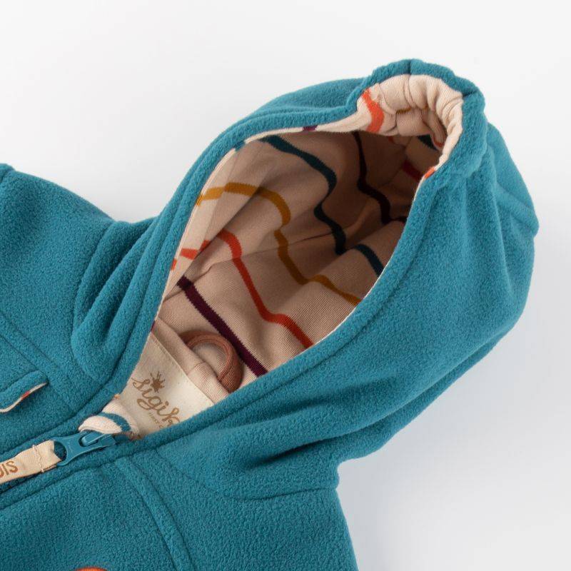 Sigikid Baby Fleeceoverall Bär mit Kapuze, grün 50% Rabatt mit kostenlosem Versand