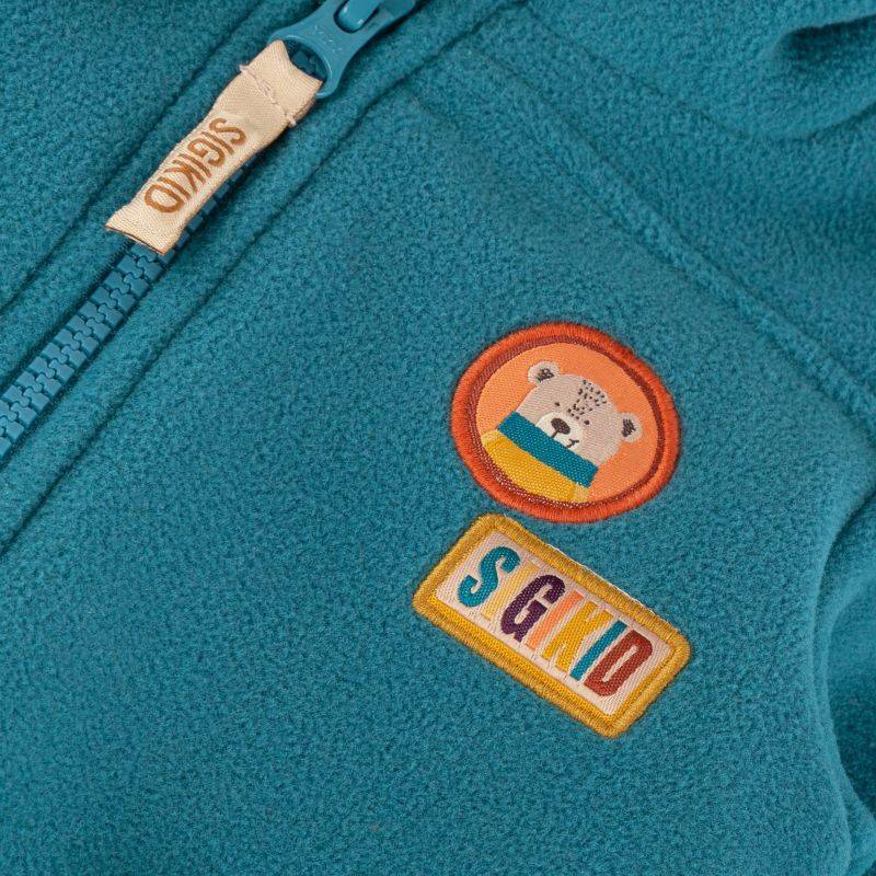 Sigikid Baby Fleeceoverall Bär mit Kapuze, grün 50% Rabatt mit kostenlosem Versand