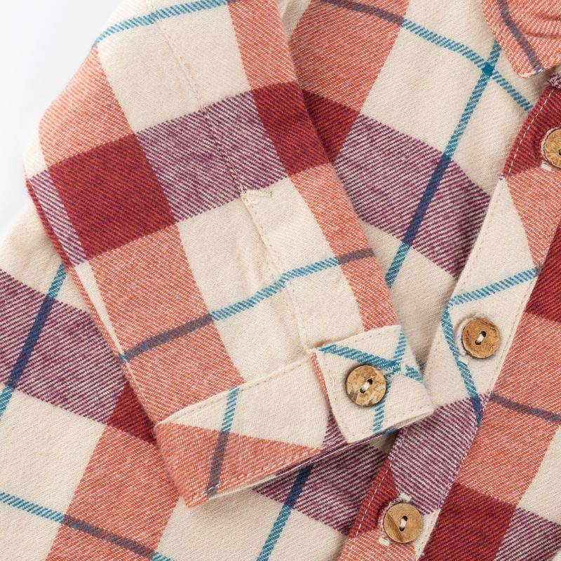 Sigikid Baby Karo Flanellhemd, rot-beige Fabrikladen