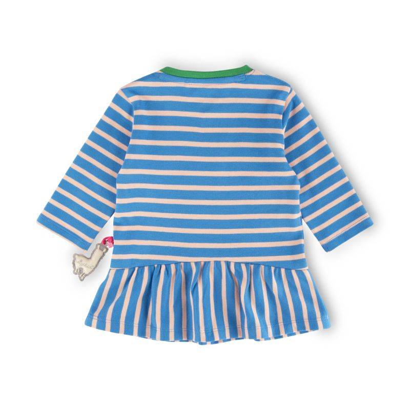 Sigikid Baby Kleid Crazy Lama, blau gestreift Begrenzt auf 3 Tage