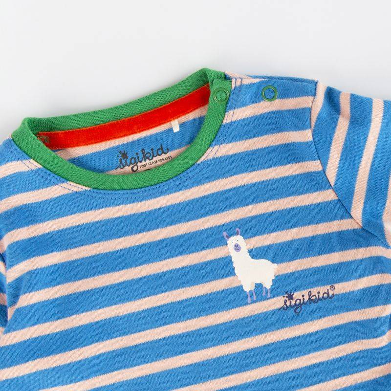 Sigikid Baby Kleid Crazy Lama, blau gestreift Begrenzt auf 3 Tage