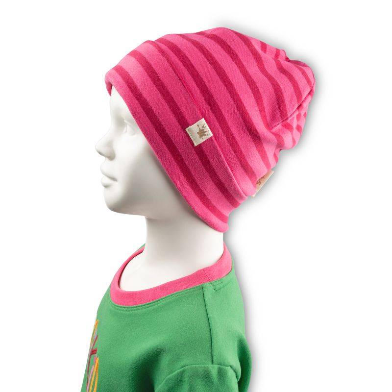 Sigikid Kinder Beanie, pink gestreift Black Friday Preise