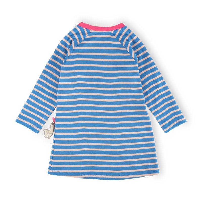 Sigikid Kinder Kleid Crazy Lama, blau gestreift Rabatte dieses Monats