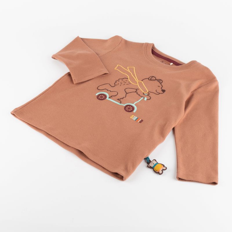 Sigikid Kinder Langarmshirt Bär, braun 2025
