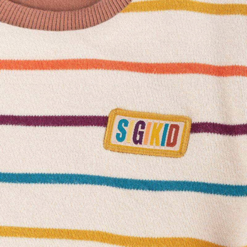 Sigikid Baby Wendeshirt Bär, bunt gestreift oder braun Verkauf