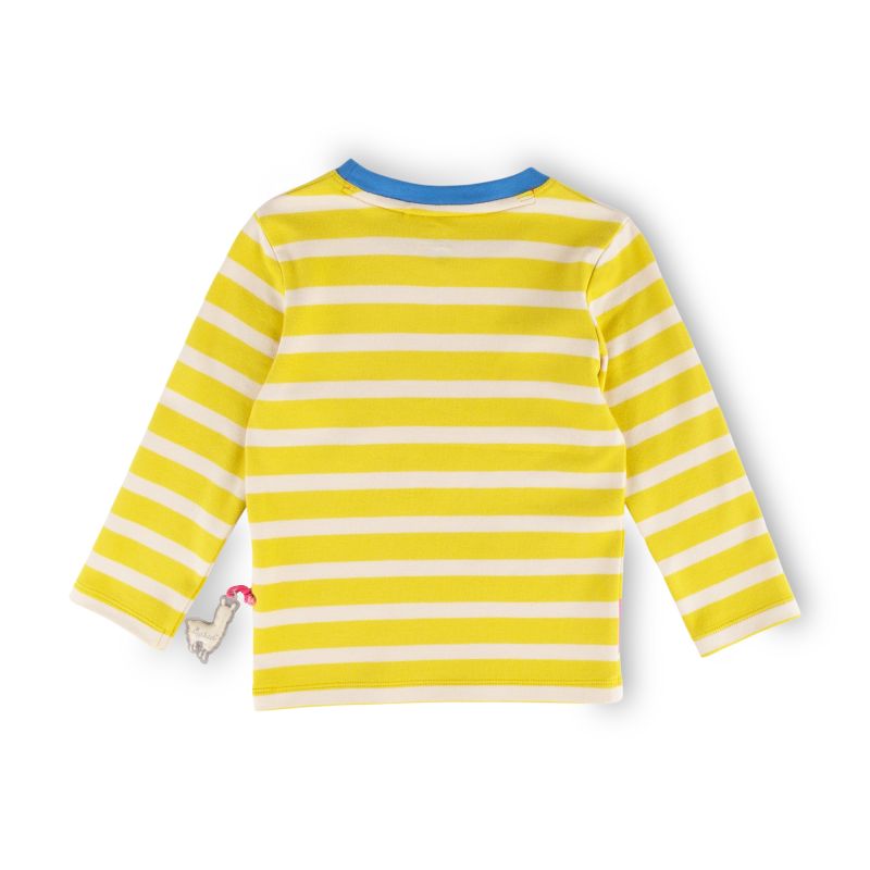 Sigikid Kinder Langarmshirt Crazy Lama, gelb gestreift Angebote