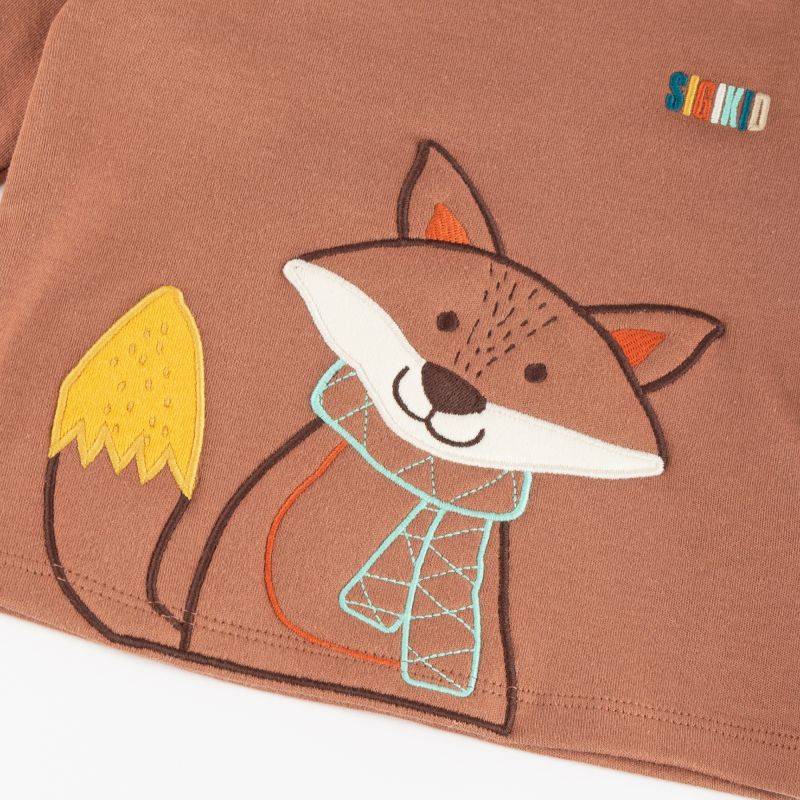 Sigikid Baby Langarmshirt Fuchs, braun im Angebot