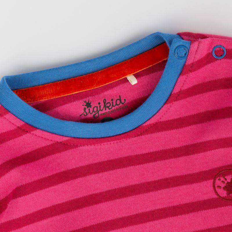 Sigikid Baby Longshirt Crazy Lama, pink gestreift Schlussverkauf