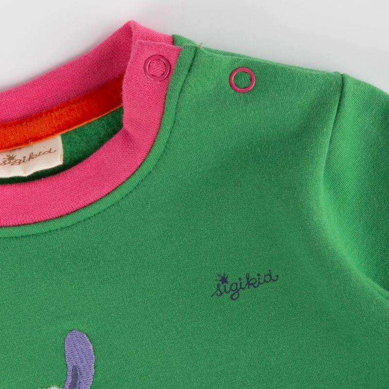 Sigikid Baby Sweatshirt Crazy Lama, grün Günstiger Verkauf