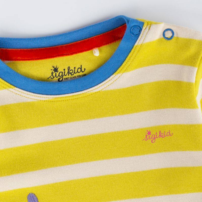 Sigikid Baby Kleid Crazy Lama, grün und gelb Fabrikverkauf
