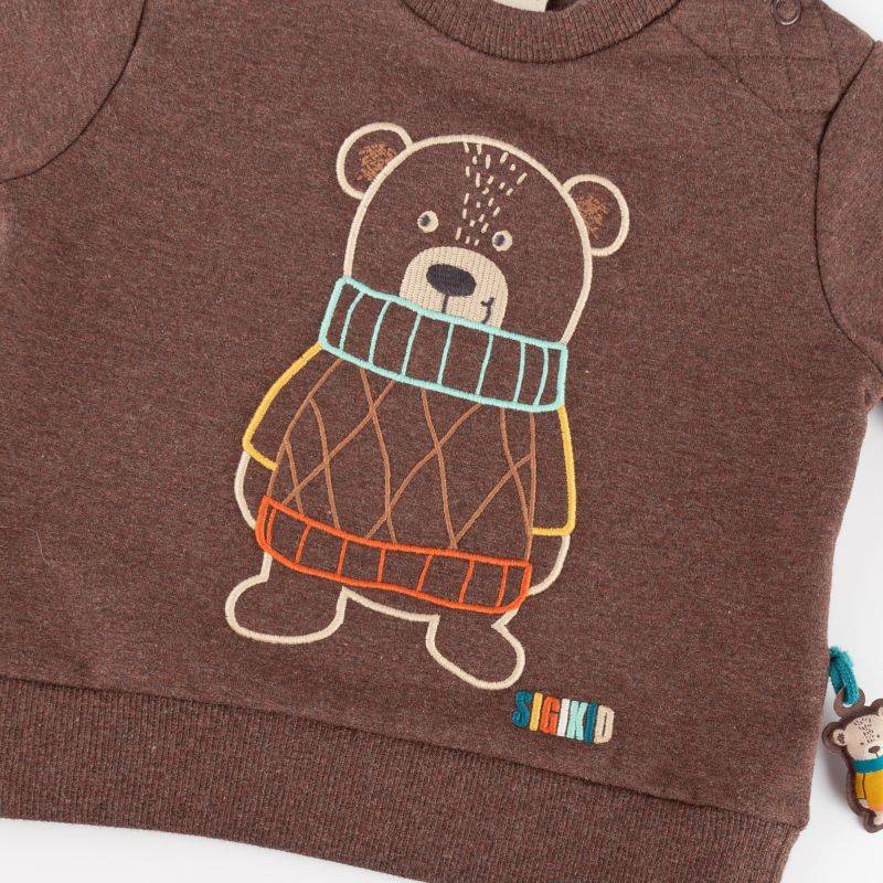 Sigikid Baby Sweatshirt Bär, braun Blitzverkäufe