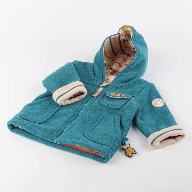 Sigikid Baby Fleecejacke mit Kapuze, grün Versandkostenfrei