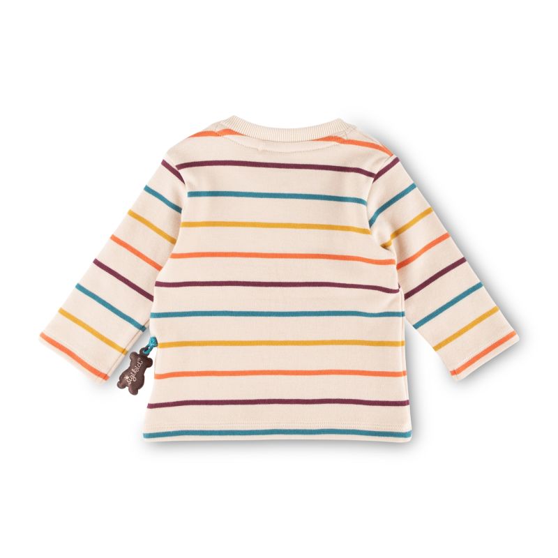 Sigikid Baby Langarmshirt Bär, bunt gestreift Flash Sale
