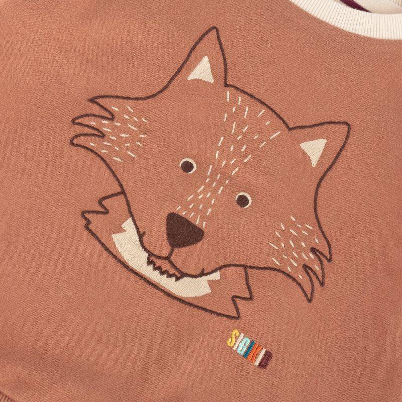 Sigikid Kinder Wendeshirt Fuchs, bunt gestreift oder braun Begrenztes Angebot