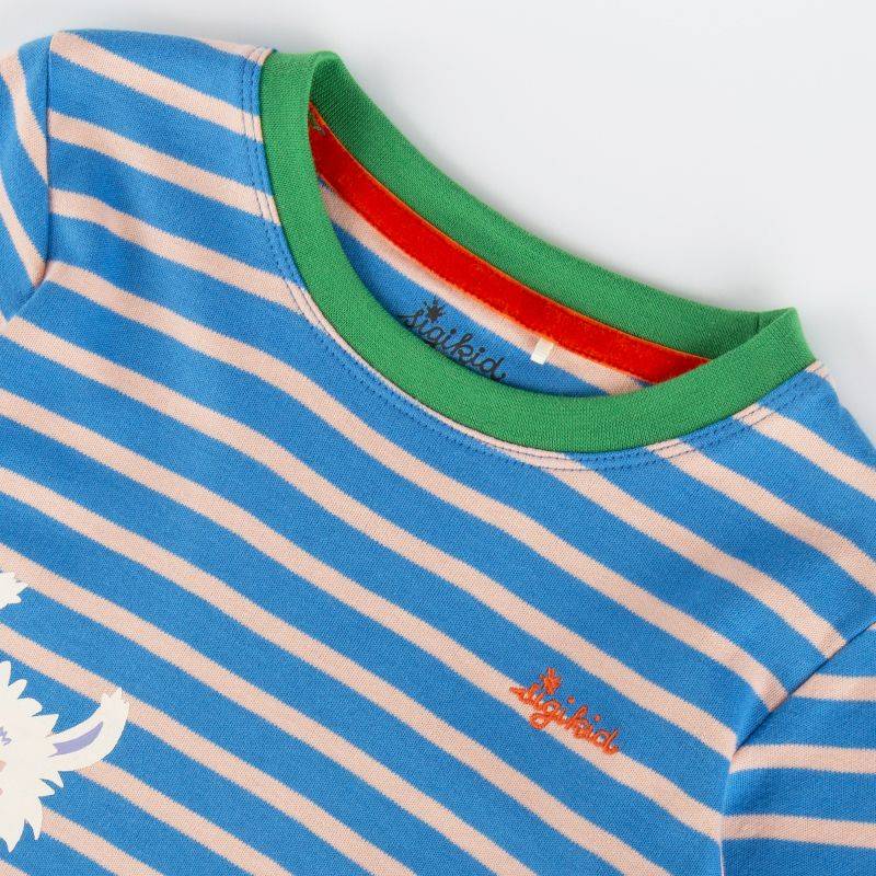 Sigikid Kinder Langarmshirt Crazy Lama, blau gestreift Saisonschlussverkauf
