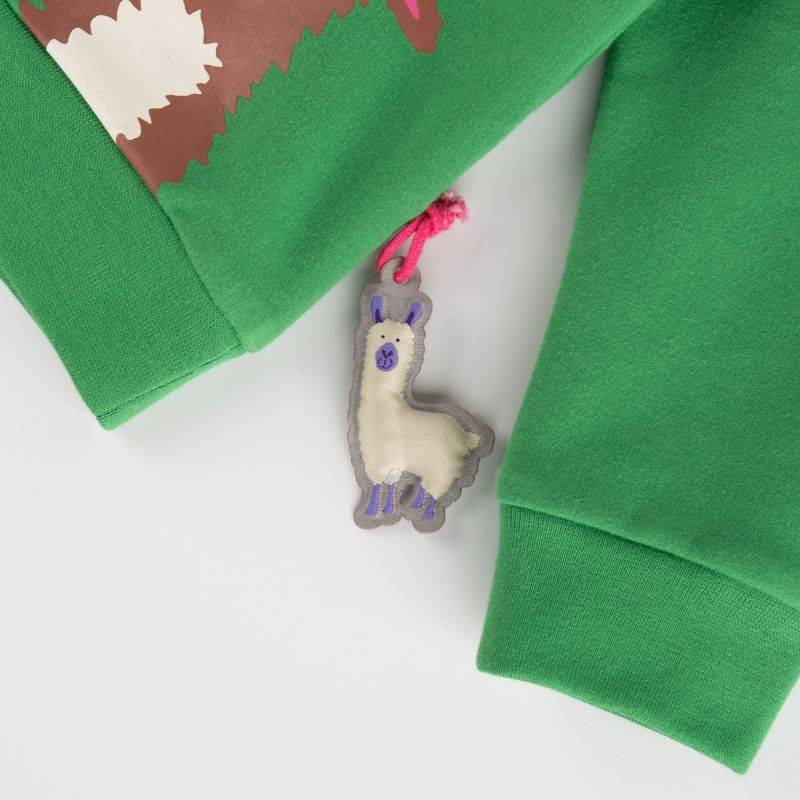 Sigikid Kinder Sweatshirt Crazy Lama, grün Muttertagsangebot
