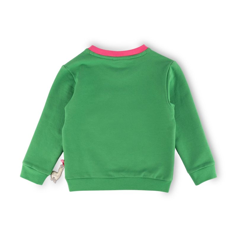 Sigikid Kinder Sweatshirt Crazy Lama, grün Muttertagsangebot