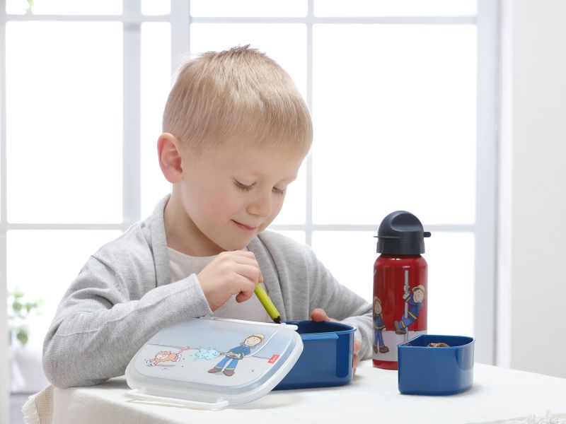 Sigikid Kinder Brotzeitbox für Jungen, Frido Firefighter Lagerräumung