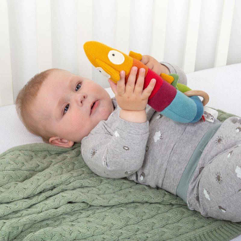 Sigikid Baby Strick Greifling Chamäleon Tiefpreis