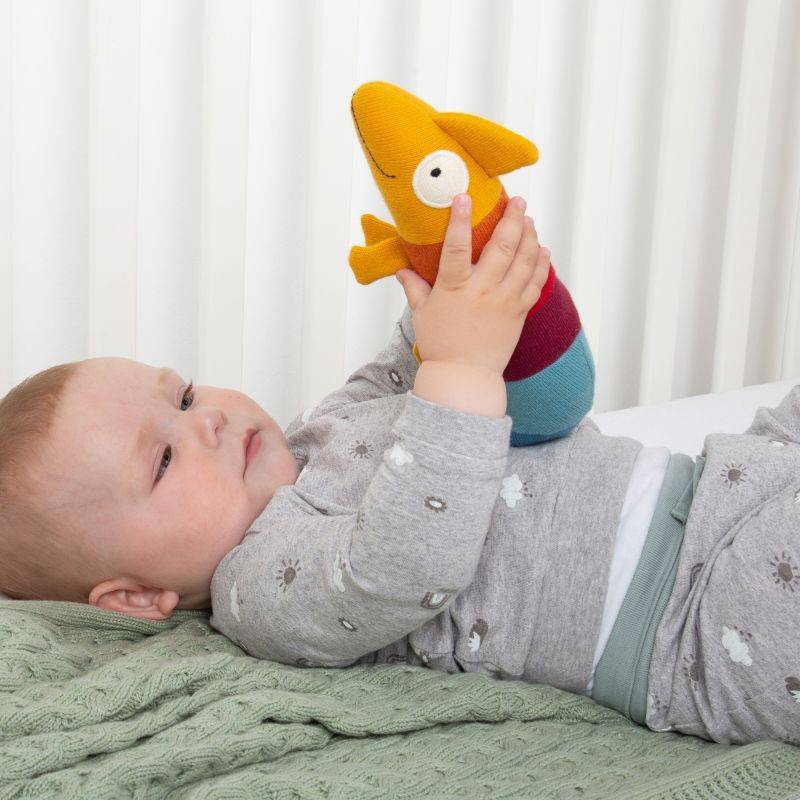Sigikid Baby Strick Greifling Chamäleon Tiefpreis
