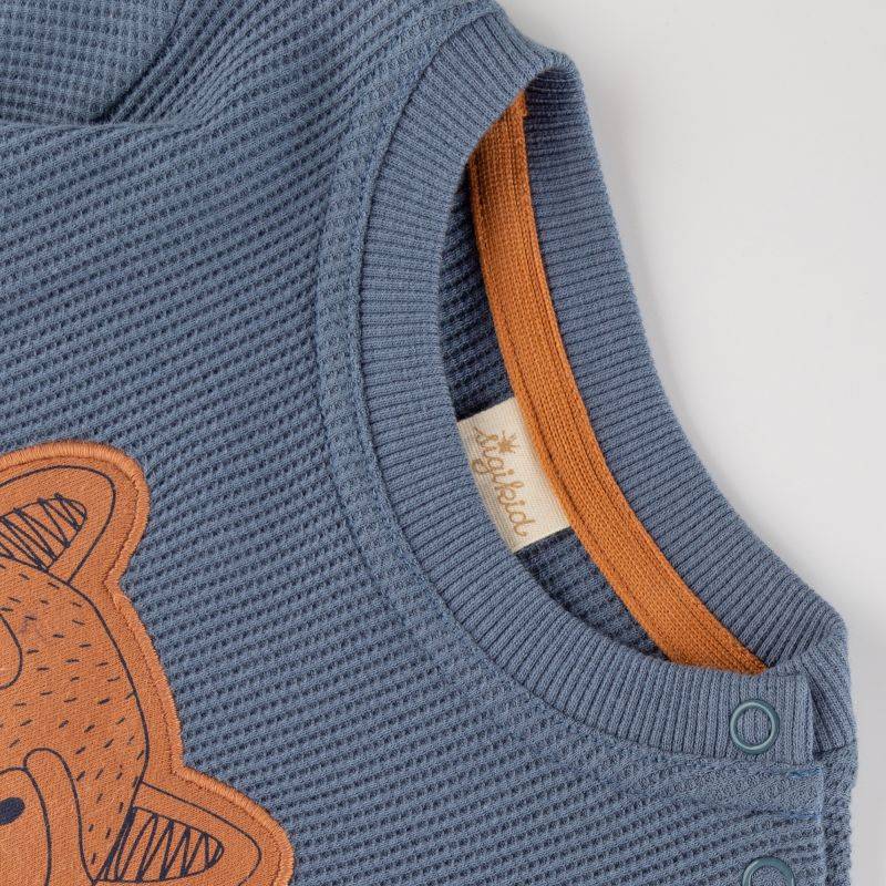 Sigikid Baby Langarmshirt mit Waschbären Motiv, blau 50% Rabatt für begrenzte Zeit