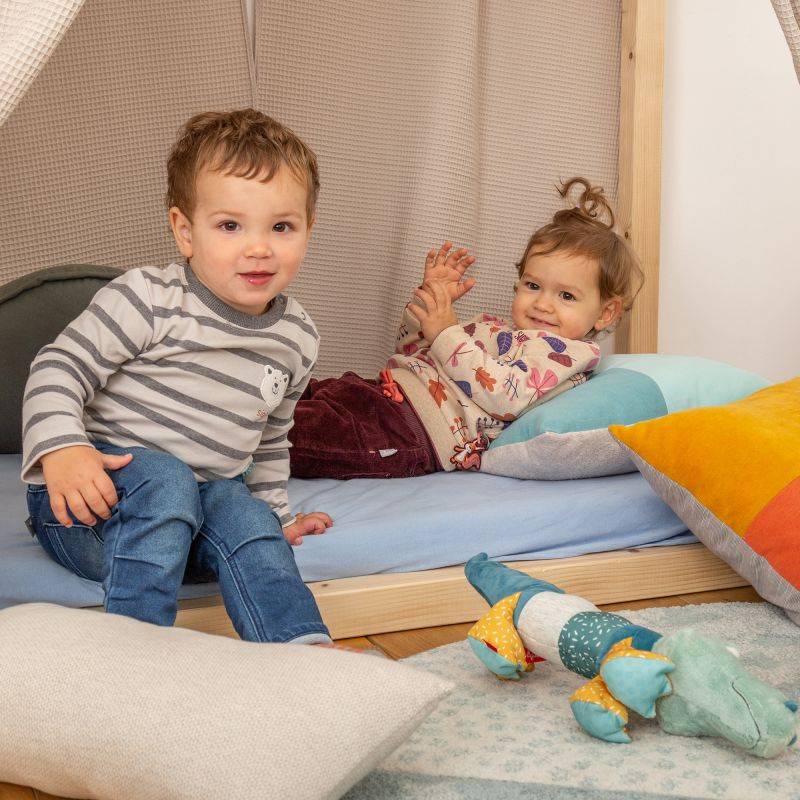 Sigikid Baby Langarmshirt Eisbär, grau geringelt im Angebot