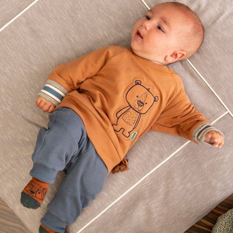 Sigikid Baby Wendehose mit Beinbündchen, grau oder blau Limitierter Zeitrabatt