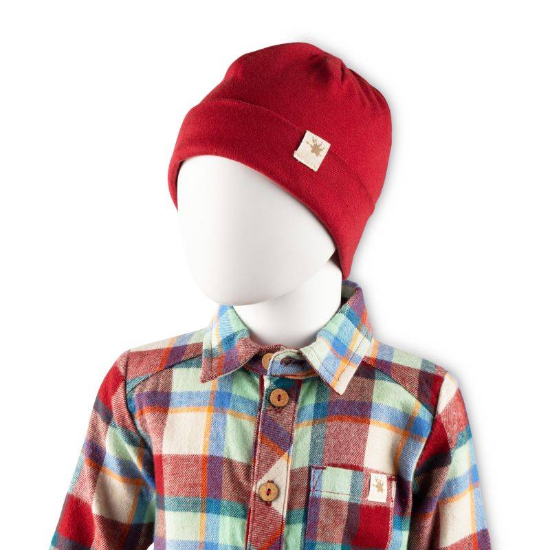 Sigikid Dunkelrote Baby Mütze mit Aufschlag Fabrik Onlineshop