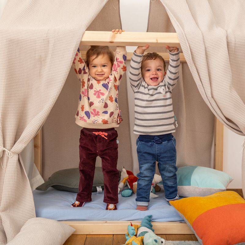 Sigikid Baby Wendeshirt rotbraun mit Pünktchen/bunter Herbstprint Versandkostenfrei